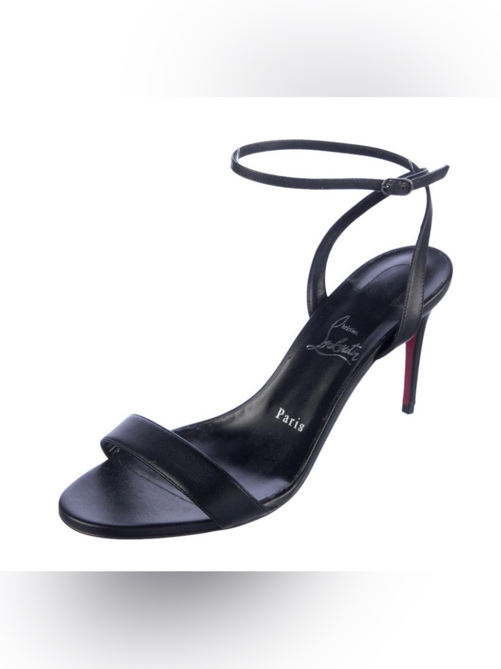 Christian Louboutin miss z sandal 80mm navy midnight blue stiletto sz 37